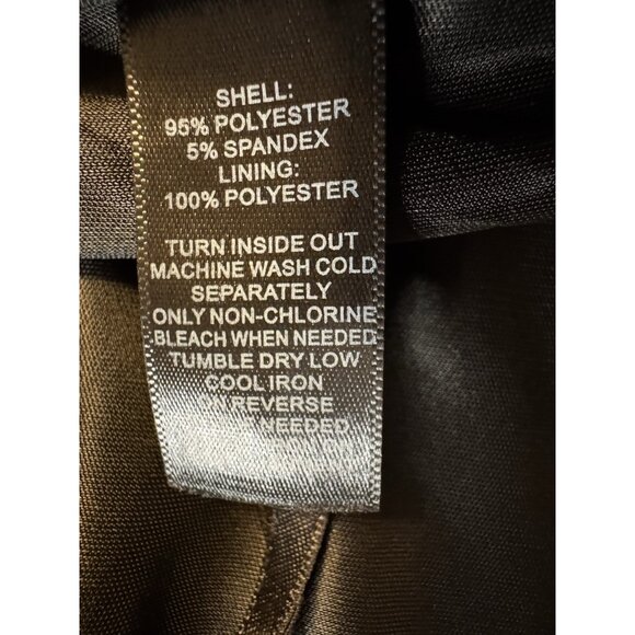 WHBM Dress M Stretch Black Gold Silver Studded Short Sleeve Washable - Picture 10 of 10